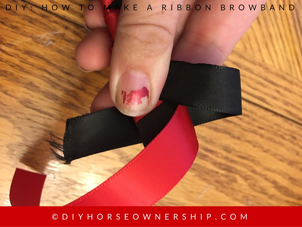 DIY How to Make a Ribbon Browband Step 8