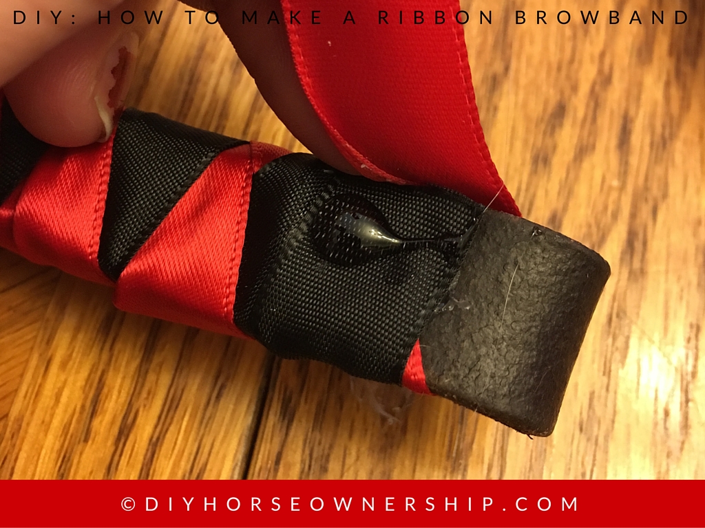 DIY How to Make a Ribbon Browband Step 11