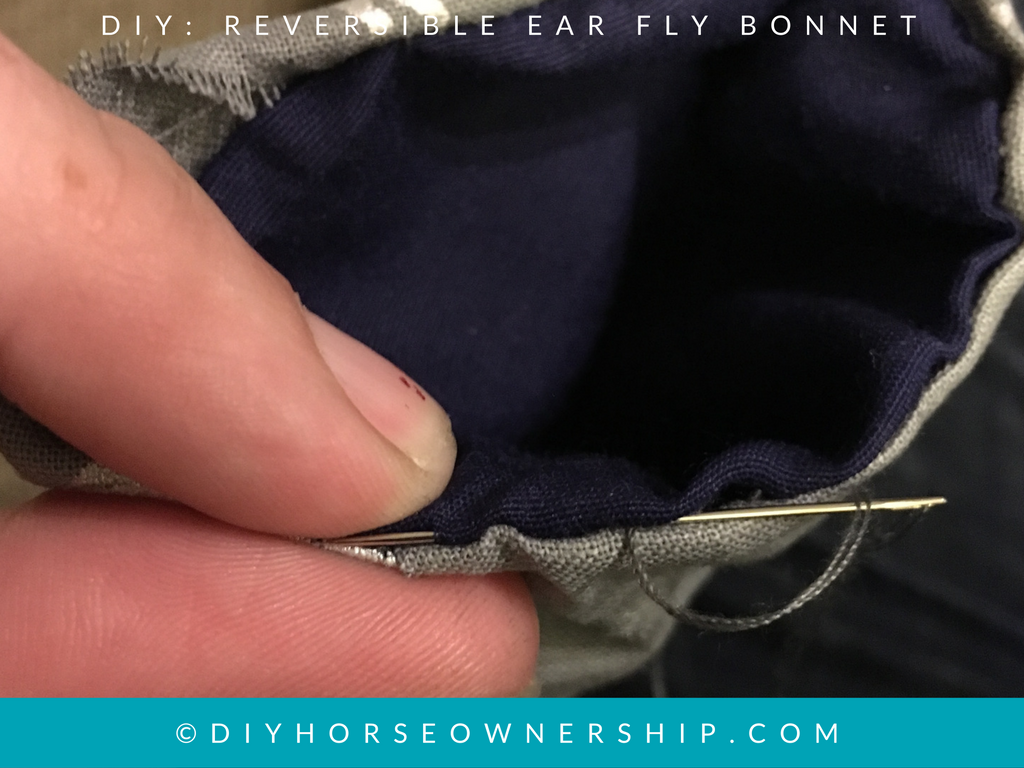DIY How to make a reversible ear horse fly bonnet