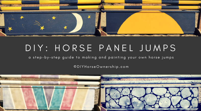 DIY: How to make horse jumps panel jump stone wall rainbow jump paint 