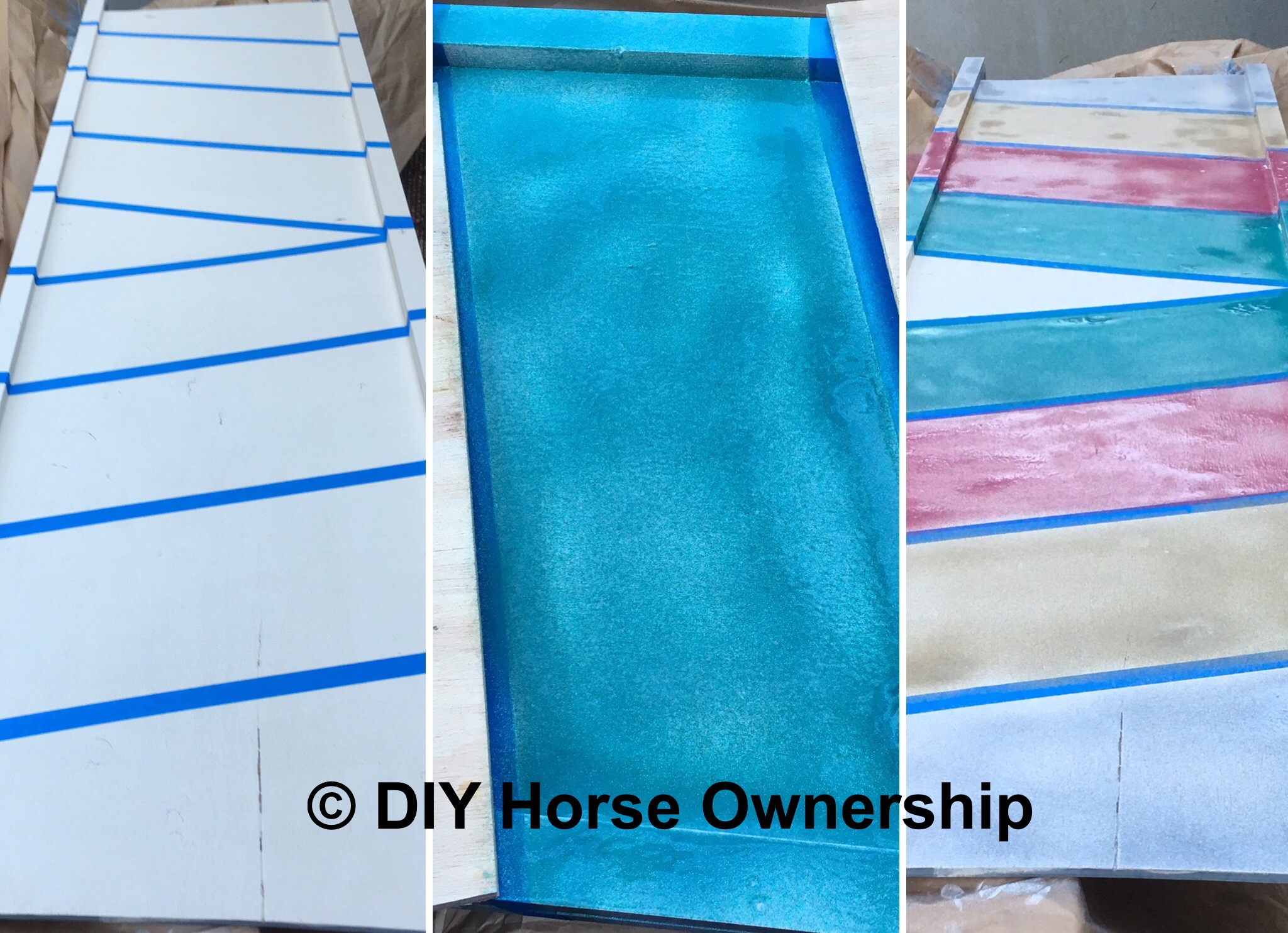 DIY: How to make horse jumps panel jump stone wall rainbow jump paint 