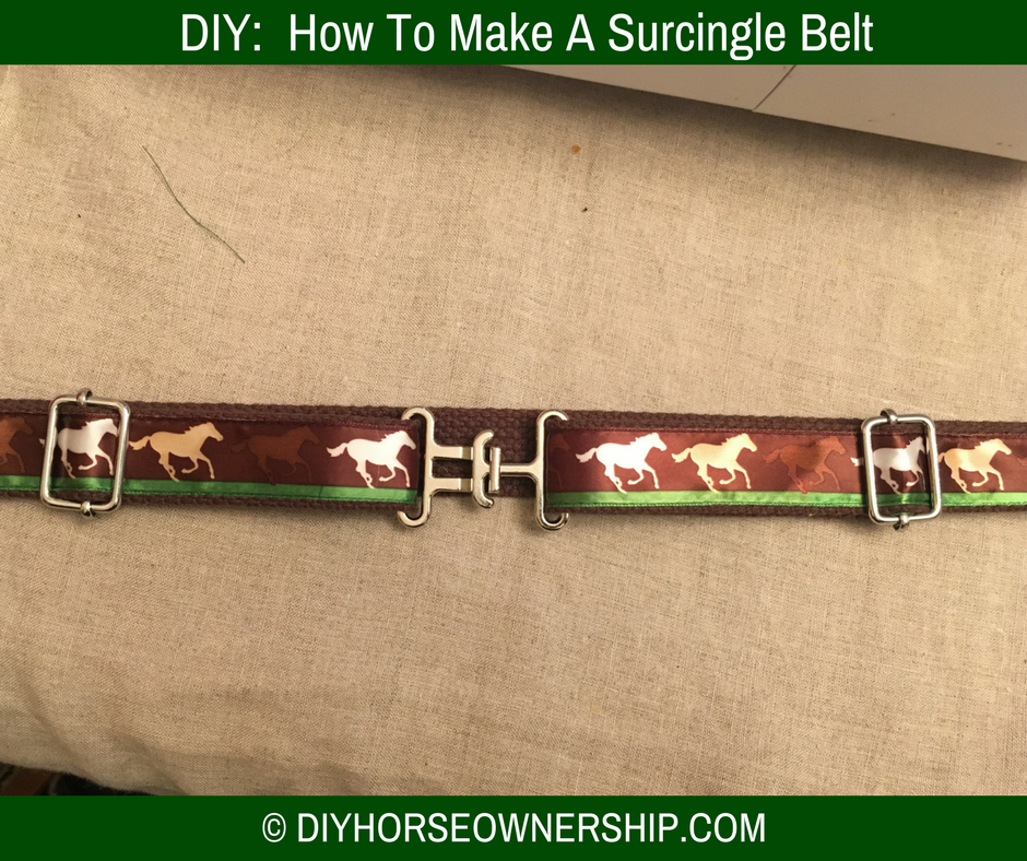 DIY Do It Yourself How to Make a Horse Equestrian Surcingle Fashion Belt
