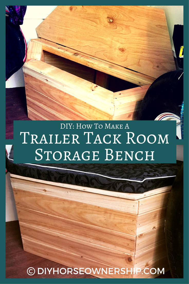 DIY How to make a custom trailer tack room storage bench