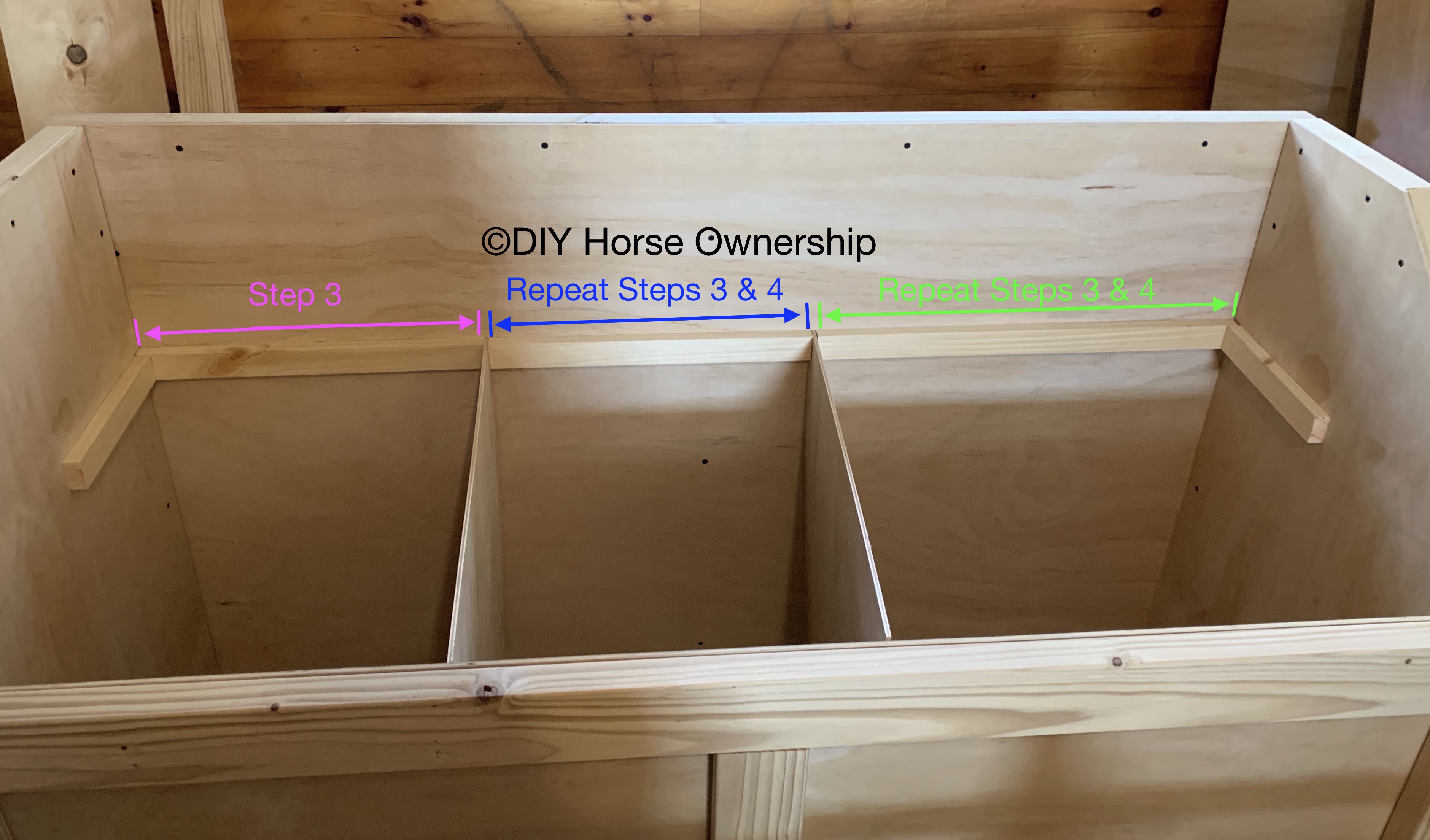 Do it yourself how to make a wooden horse feed bin